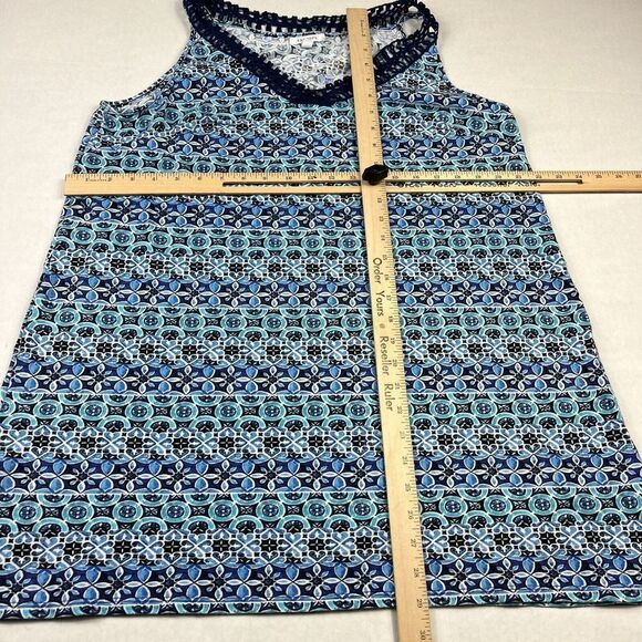 Talbots Sleeveless Shift Dress Medallion Print V-Neck Casual Pullover MEDIUM - Picture 5 of 10